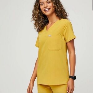 Figs Catarina Scrub Top - light gold - XL